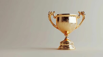 A Shiny Golden Trophy With Intricate Details
