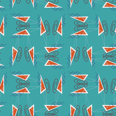 Naklejka premium Textile motif seamless pattern. Lux fabric design textile swatch ladies dress, man shirt all over print block. 