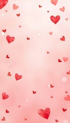 Pink Textured Background with Hearts with Copy Space