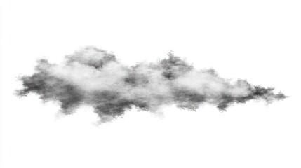 A stylized depiction of a cloud, showcasing a blend of white and gray tones.