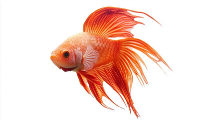 Fototapeta premium Vibrant Siamese Fighting Fish with Flowing Fins