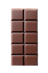Indulging in a classic chocolate bar with a simple design captured from above