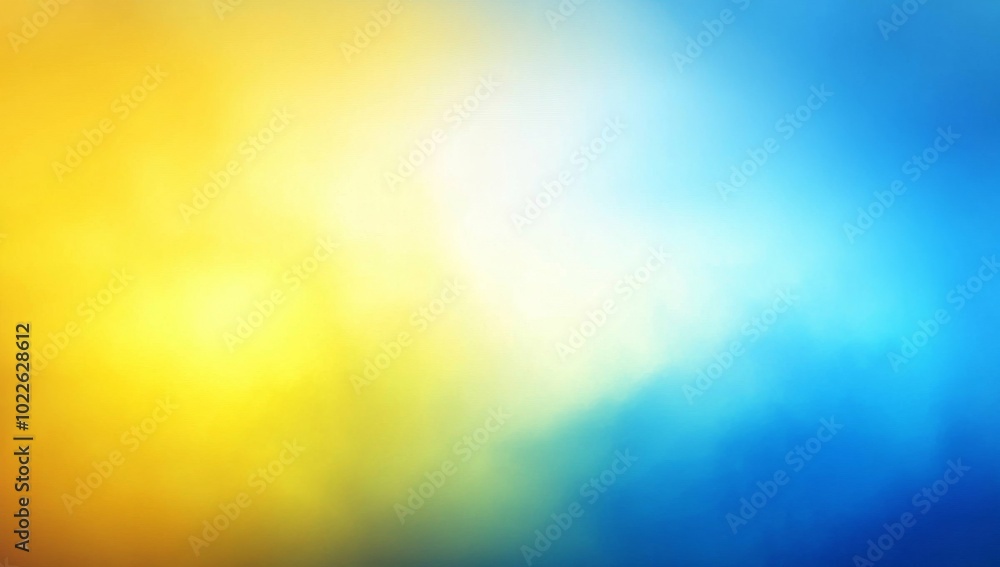 Poster yellow to green gradient background with a blurred vector style design