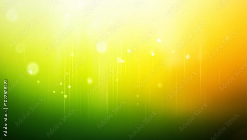 Poster yellow to green gradient background with a blurred vector style design
