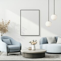 Modern Living Room Mockup.