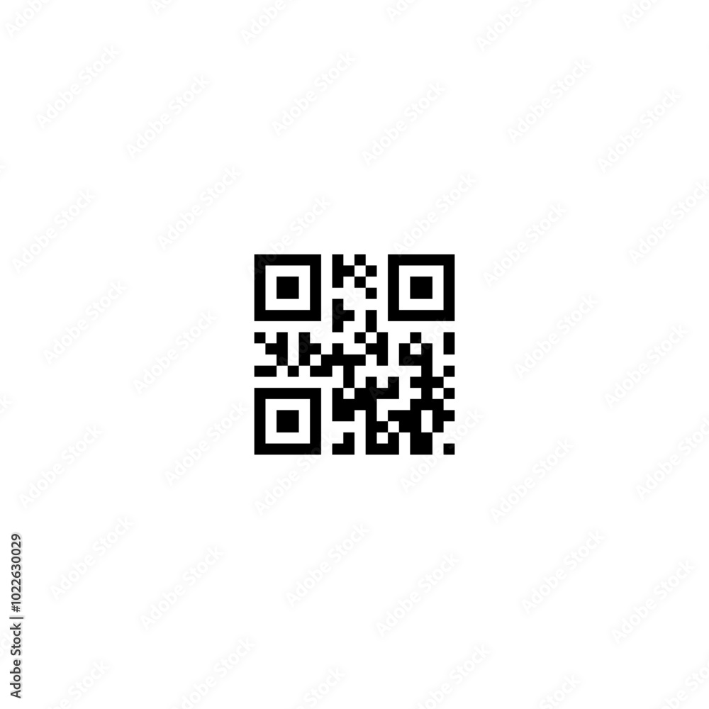 Poster qr code icon isolated on white background