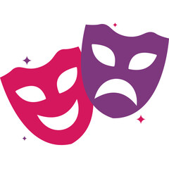Naklejka premium Flat Theater Mask