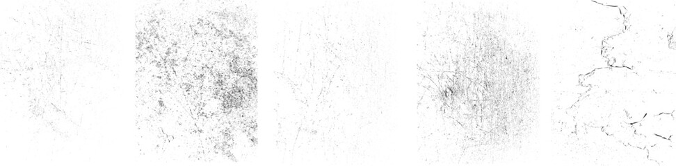Grunge textures set. Collection of vector, distress, textures .Simply Place grungy textured overlay over any Object to Create grunge ,dirty effect .Various distressed texture for your design. 