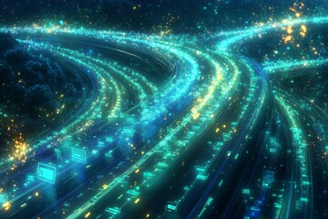 Obraz premium The Metadata Superhighway, Digital Asset Management DAM