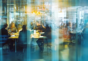 Obraz premium Blurred Office Meeting.