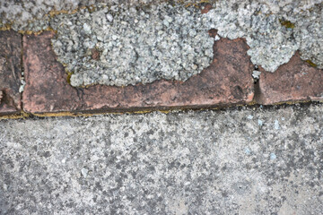 Weathered Brick and Concrete Wall Texture with Rough, Cracked Surface – Ideal for Architecture and Design Projects