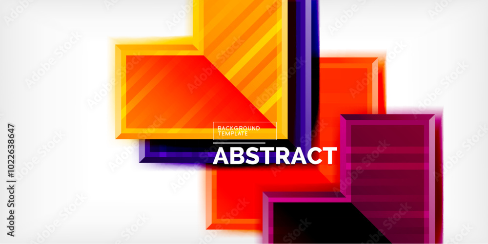 Poster Arrow symbols created with 3d effects and line texture geometric abstract background