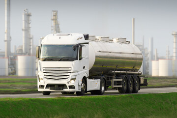 Fuel Truck on the Highway: Transporting Energy to Petrochemical Refineries