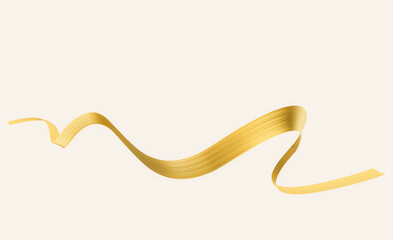 Sleek Shiny Abstract Wavy Golden Ribbon Flow Symbolizing Luxury And Elegance 3d Illustration