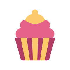 cupcakes flavor. Suitable for a cafe menu. Flat style. Vector illustration
