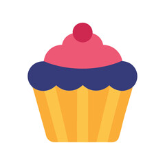 cupcakes flavor. Suitable for a cafe menu. Flat style. Vector illustration