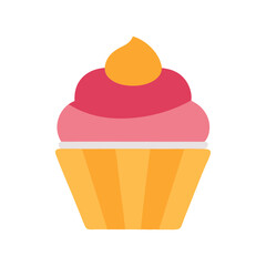 cupcakes flavor. Suitable for a cafe menu. Flat style. Vector illustration