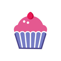 cupcakes flavor. Suitable for a cafe menu. Flat style. Vector illustration