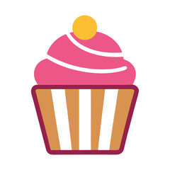 cupcakes flavor. Suitable for a cafe menu. Flat style. Vector illustration