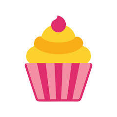 cupcakes flavor. Suitable for a cafe menu. Flat style. Vector illustration
