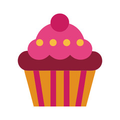 cupcakes flavor. Suitable for a cafe menu. Flat style. Vector illustration