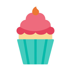 cupcakes flavor. Suitable for a cafe menu. Flat style. Vector illustration