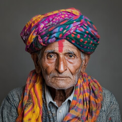Obraz premium Traditional Indian Man Isolated