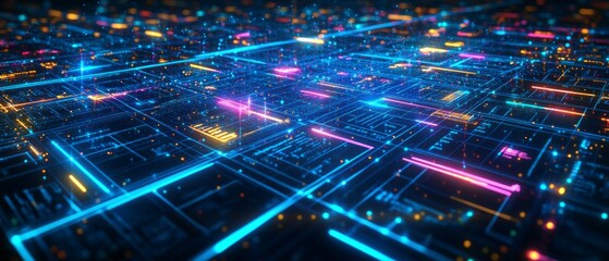 Fototapeta premium The Digital Archive Grid, Digital Asset Management DAM