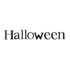 Vector lettering for Halloween. text in flat style. grunge font template for holiday design