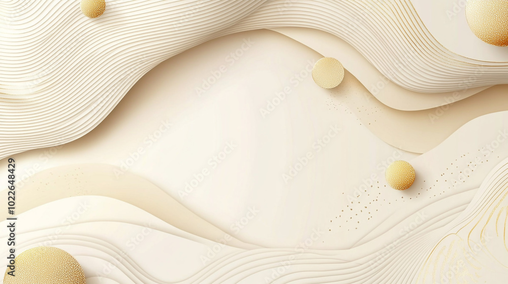 Aufkleber soft textures and flowing patterns in neutral tones. a serene composition featuring gentle waves and