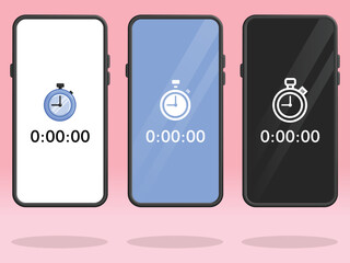 Smartphone Stopwatch Minute Seconds Timer Numbers