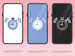 Smartphone Stopwatch Ringing Alarm Vibrating Reminder