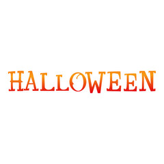 Vector lettering for Halloween. text in flat style. grunge font template for holiday design