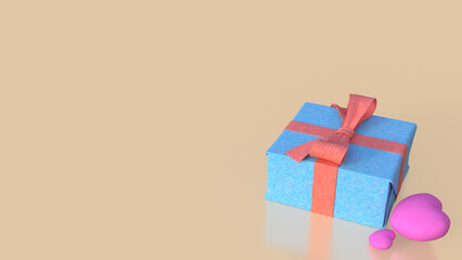 The Gift box for celebrate or holiday concept 3d rendering.