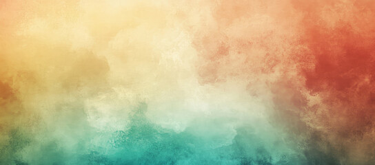 Obraz premium Abstract gradient background blending soft teal and warm orange hues with textured effect