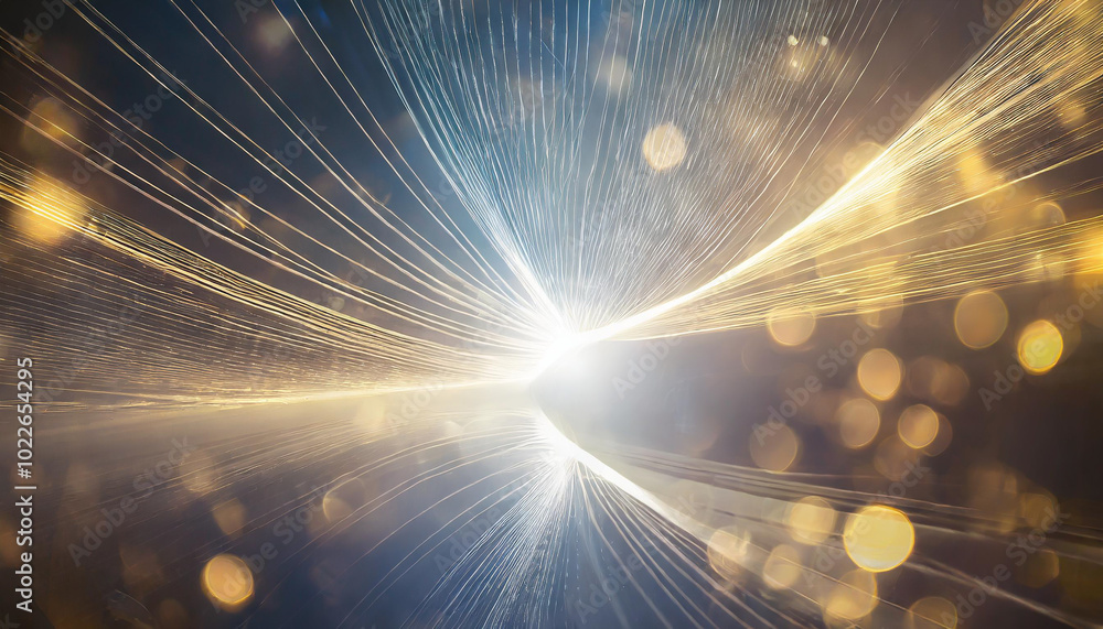 Aufkleber radiant beams of light creating a mesmerizing effect in a cosmic setting during nighttime