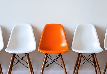 Orange Chair Stands Out.