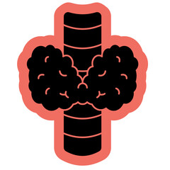 Thyroid Icon, Body human anatomy