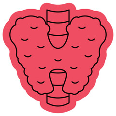 Thyroid Icon, Body human anatomy