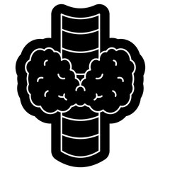 Thyroid Icon, Body human anatomy