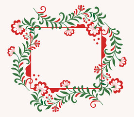 greeting card  floral vector frame. decorative frame design