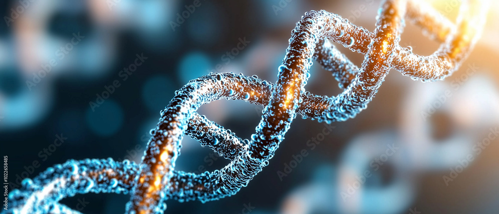 Aufkleber High resolution holograms of DNA sequences floating in digital space create mesmerizing visual effect, showcasing intricate structure of genetic material