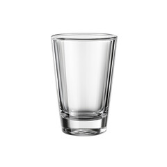 Clear Glass Tumbler on White Background
