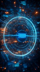 Fototapeta premium The Digital Rights Shield, Digital Rights Management DRM