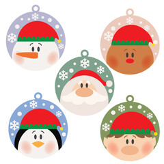 Christmas ornament  vector cartoon illustration