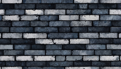 Obraz premium Mur de briques gris et blanc