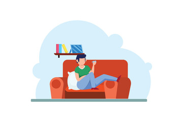 Weekend Activity Flat Design Illustration