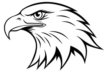 Fototapeta premium eagle head vector silhouette, hawk head silhouette vector