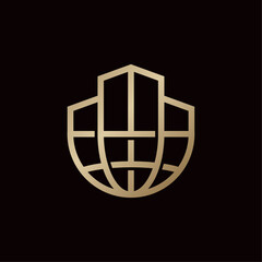 Minimalist Global Real Estate Logo Vector Illustration