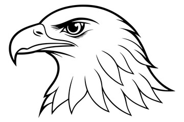 eagle head vector silhouette, hawk head silhouette vector